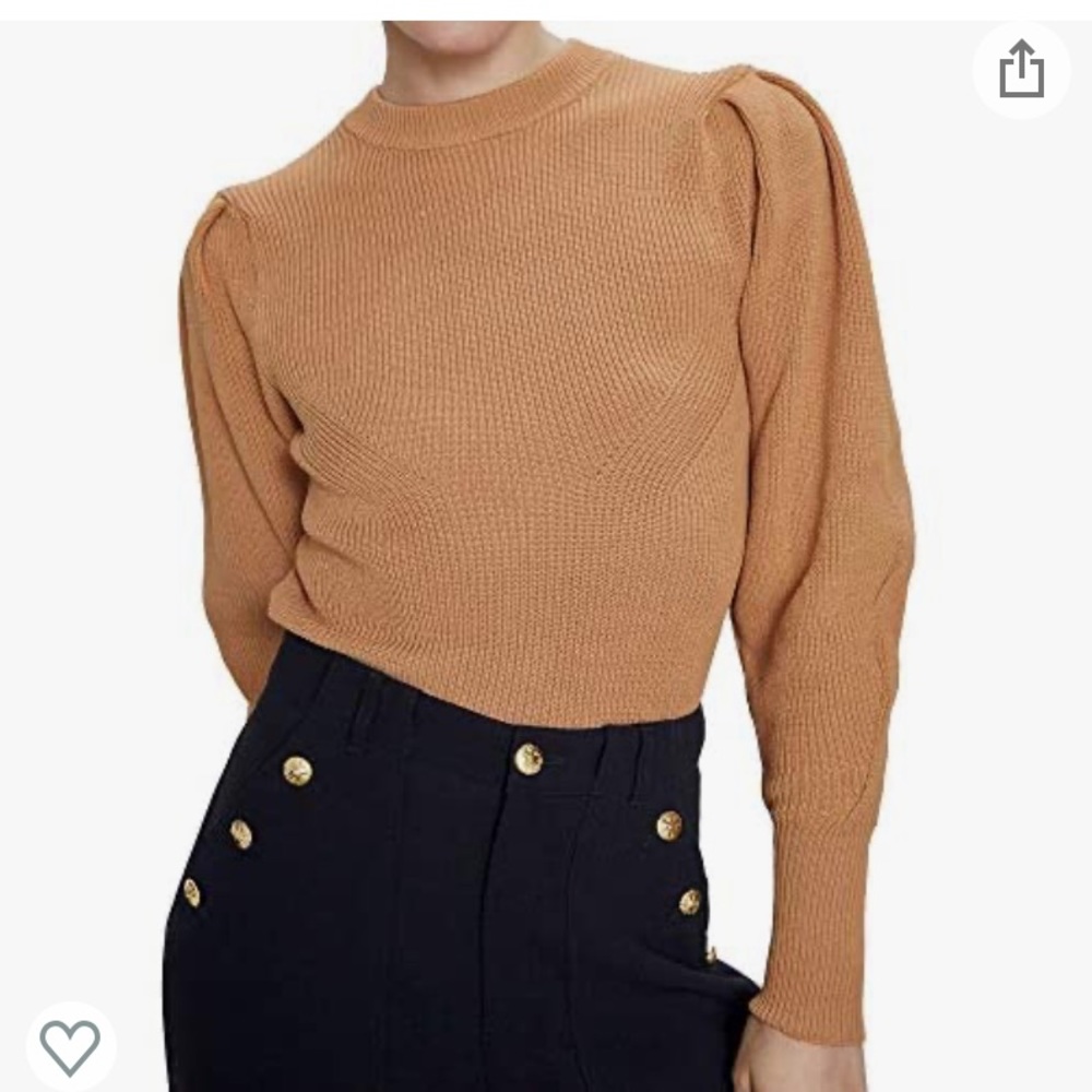 Zara Women Knit sweater with puff sleeves NWT‎